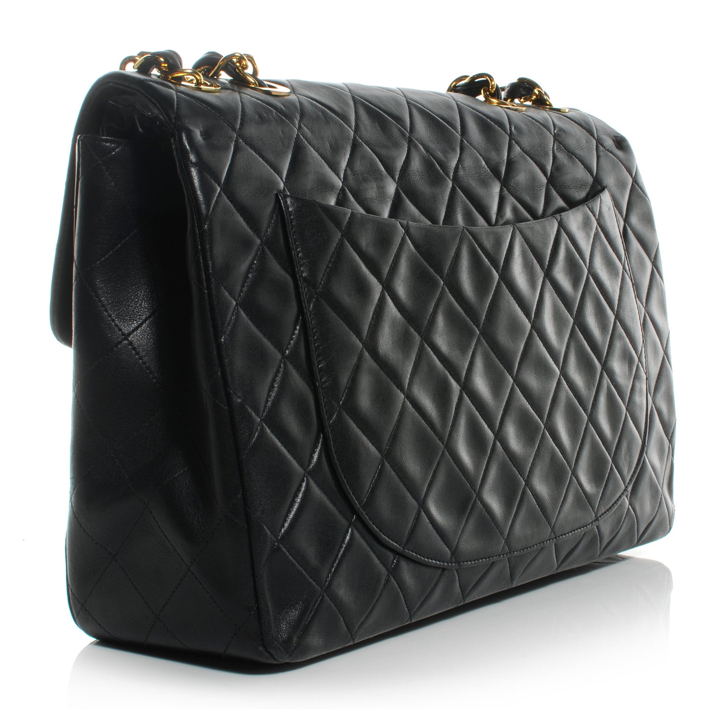 Lambskin XL Jumbo Flap Black