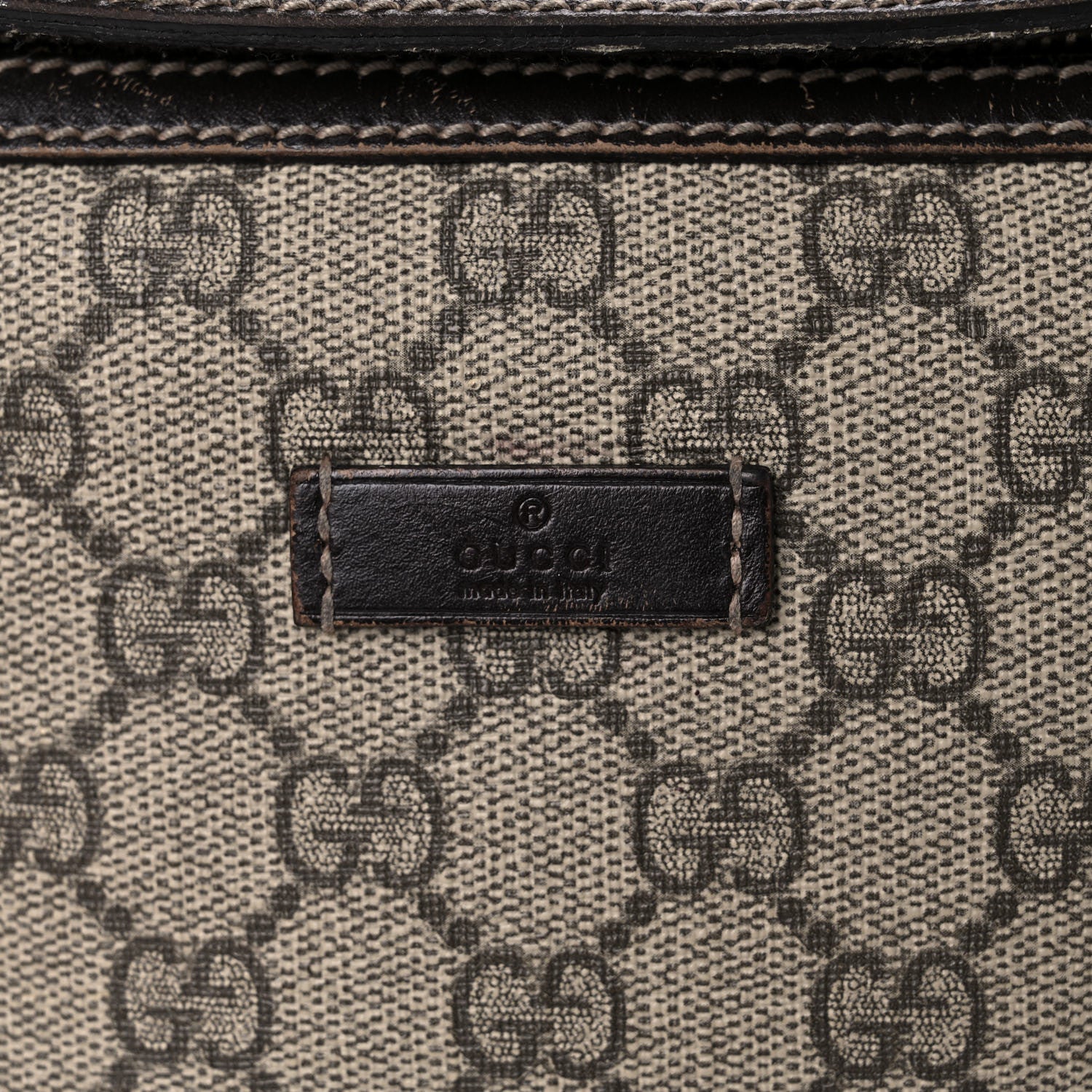 Gucci GG Supreme Monogram Belt Bag Dark Brown 9 of 26