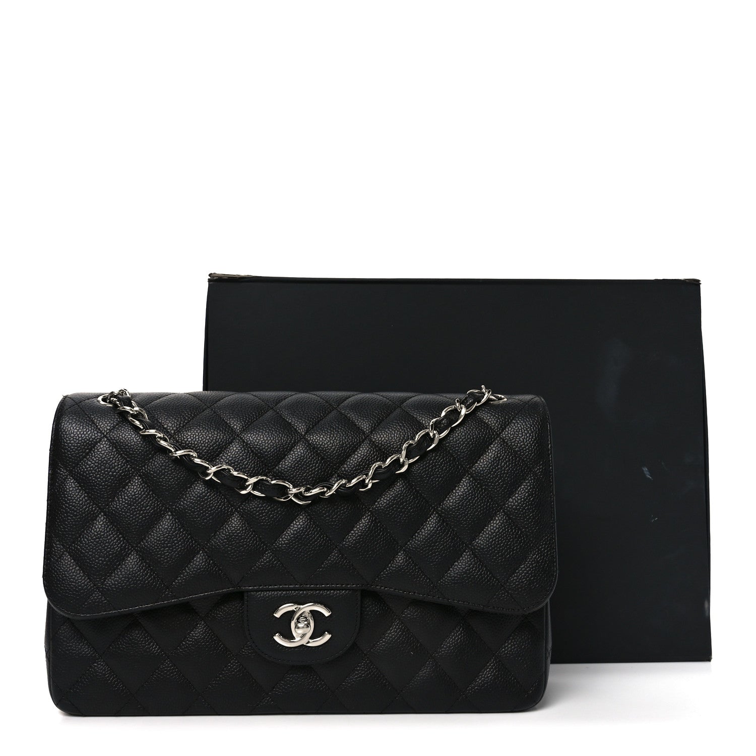 Chanel Caviar Quilted Jumbo Double Flap Black 11 of 11