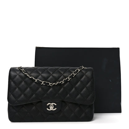 Chanel Caviar Quilted Jumbo Double Flap Black 11 of 11