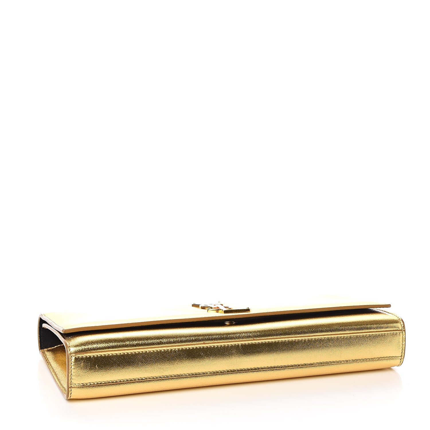 Saint Laurent Metallic Calfskin Monogram Cassandre Clutch Ciad 4 of 9