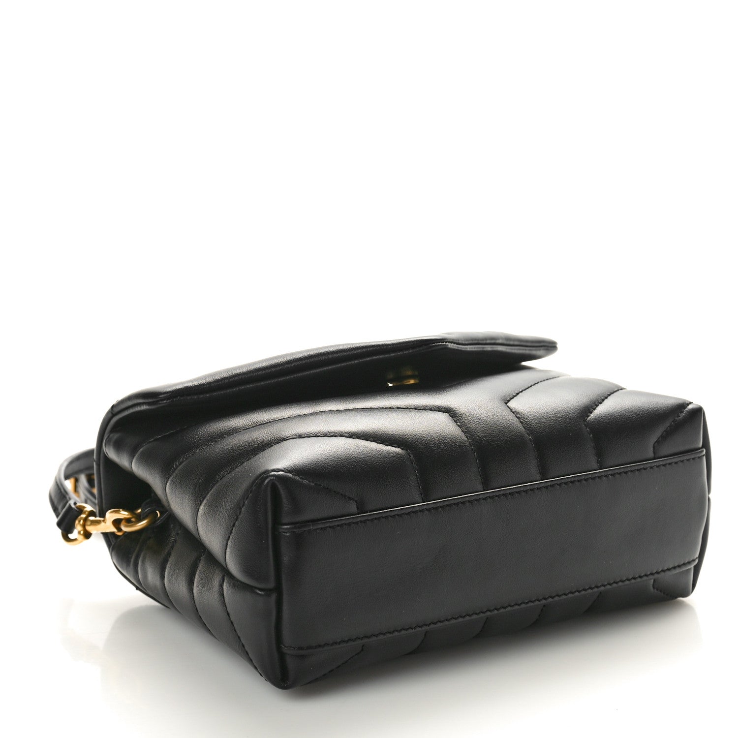 Saint Laurent Calfskin Y Quilted Monogram Toy Loulou Crossbody Bag Black 4 of 11