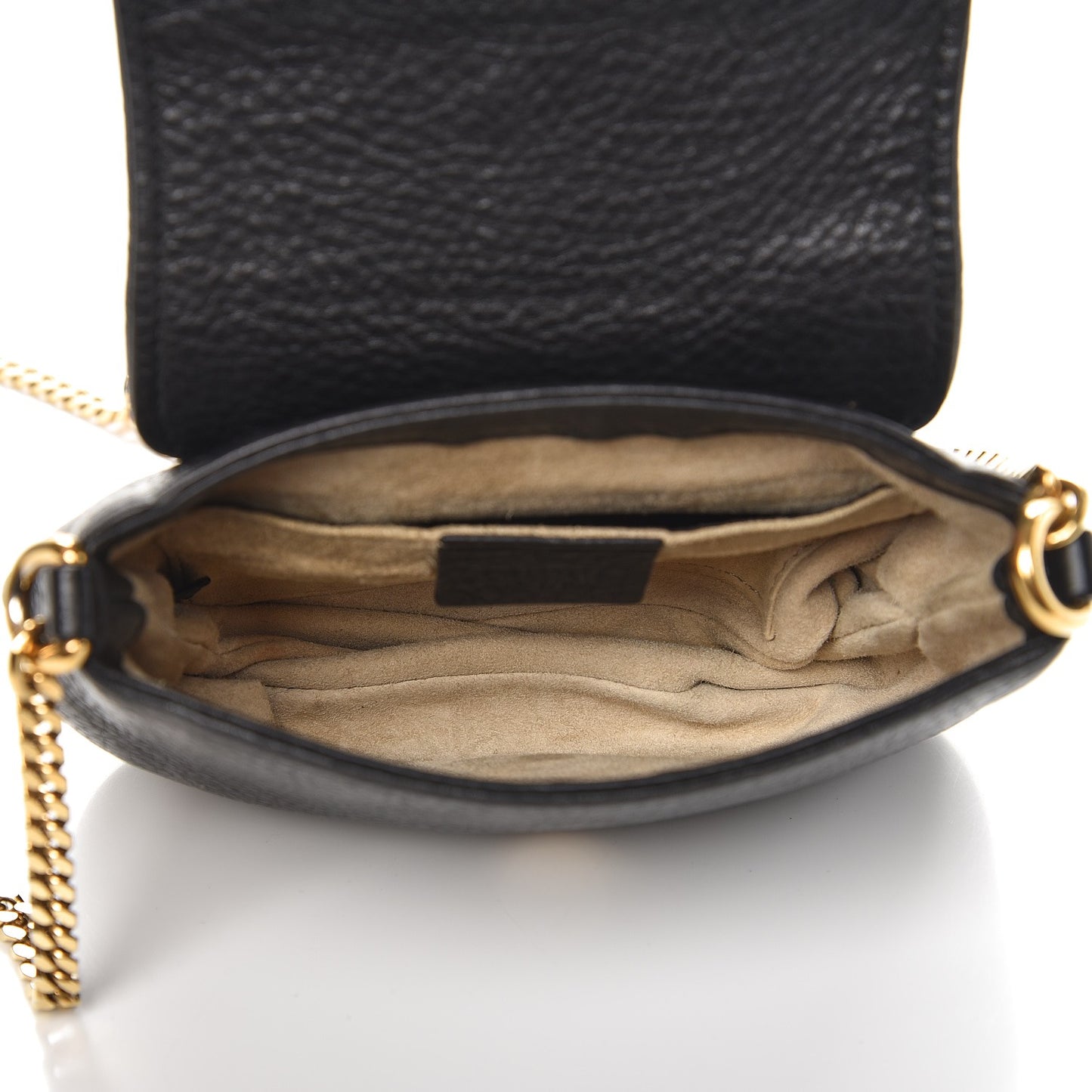 Pebbled Calfskin Small 1973 Chain Shoulder Bag Black