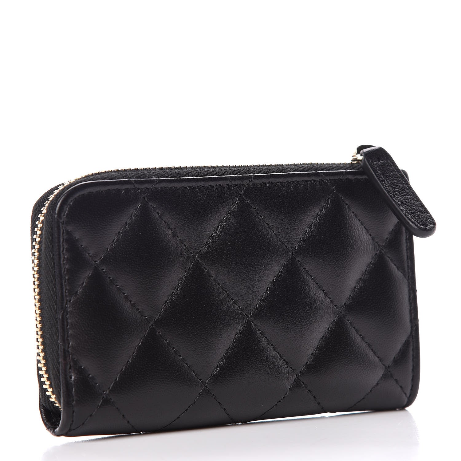 Chanel Lambskin Quilted Key Holder Case Black 3 of 8