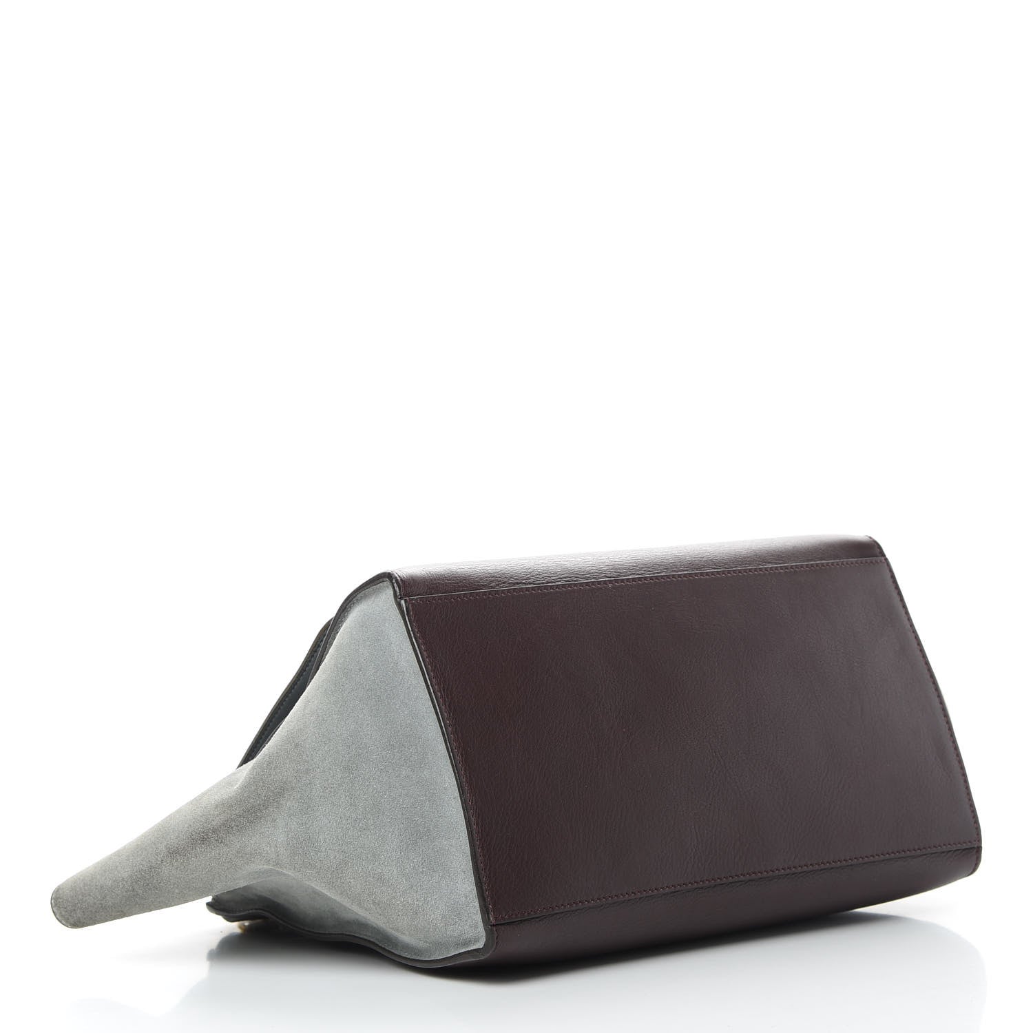 Celine Smooth Calfskin Suede Medium Tri-Color Trapeze Dark Grey 5 of 21