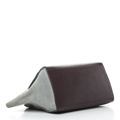 Celine Smooth Calfskin Suede Medium Tri-Color Trapeze Dark Grey 5 of 21