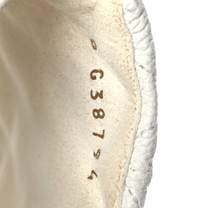 Chanel Shiny Goatskin Quilted CC Mules Sandals 37.5 White 6 of 8