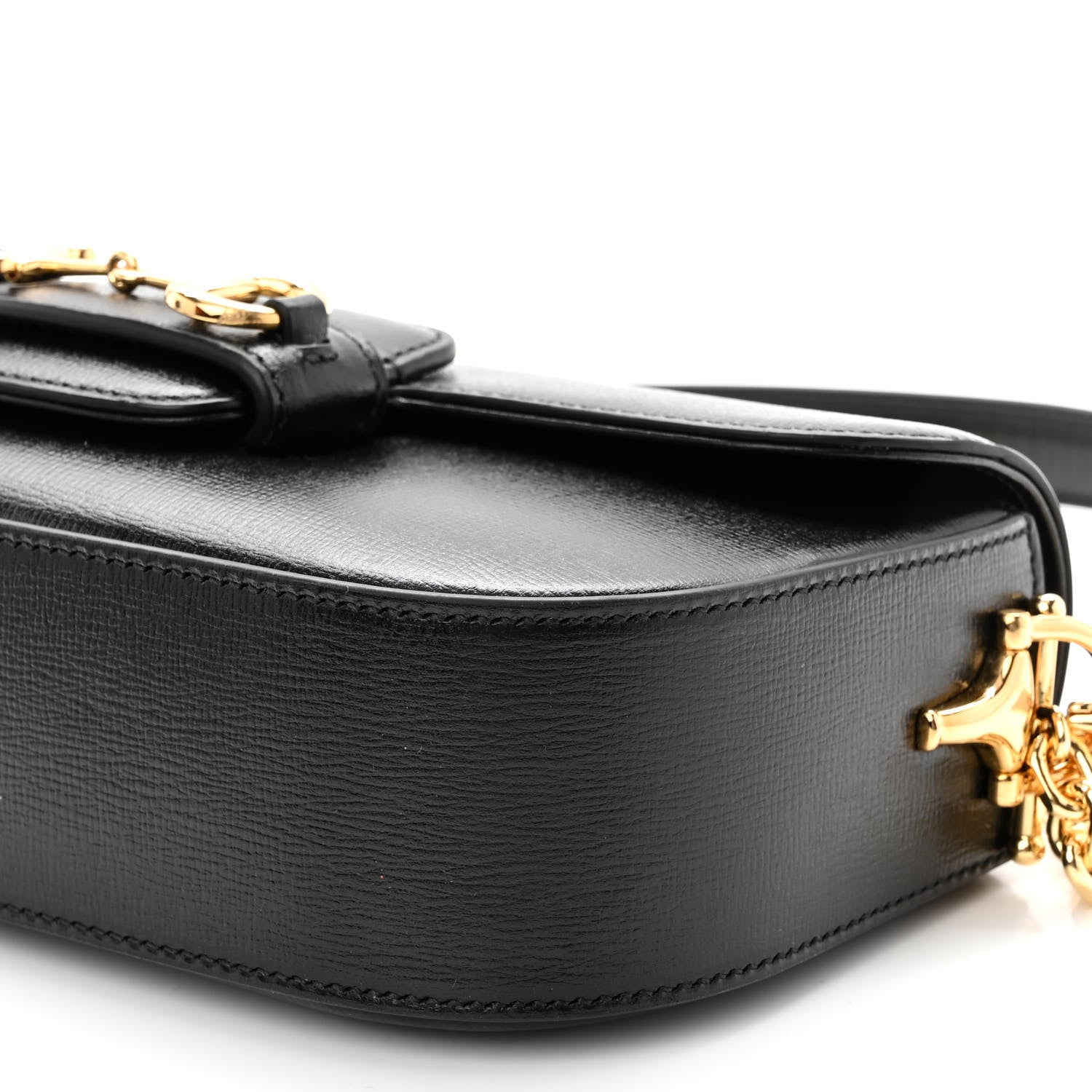 Gucci Azalea Calfskin Small Horsebit 1955 Chain Shoulder Bag Black 9 of 9