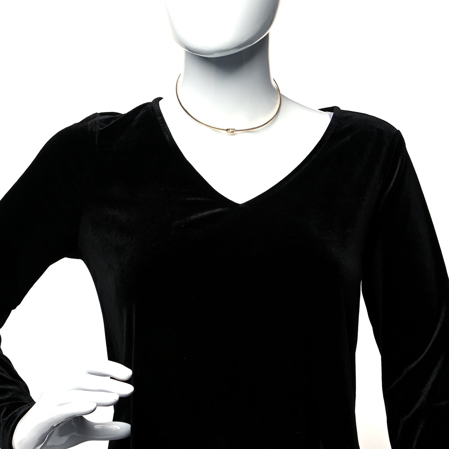 Metal Baguette Necklace Gold