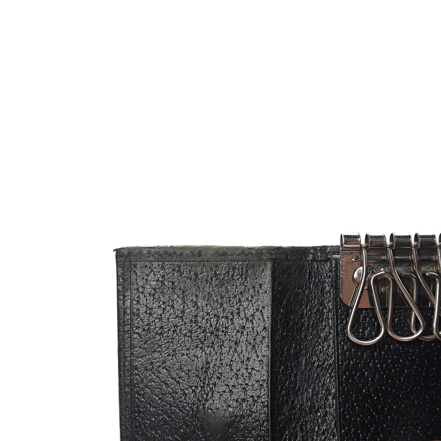 Calfskin Square G 6 Key Holder Case Black