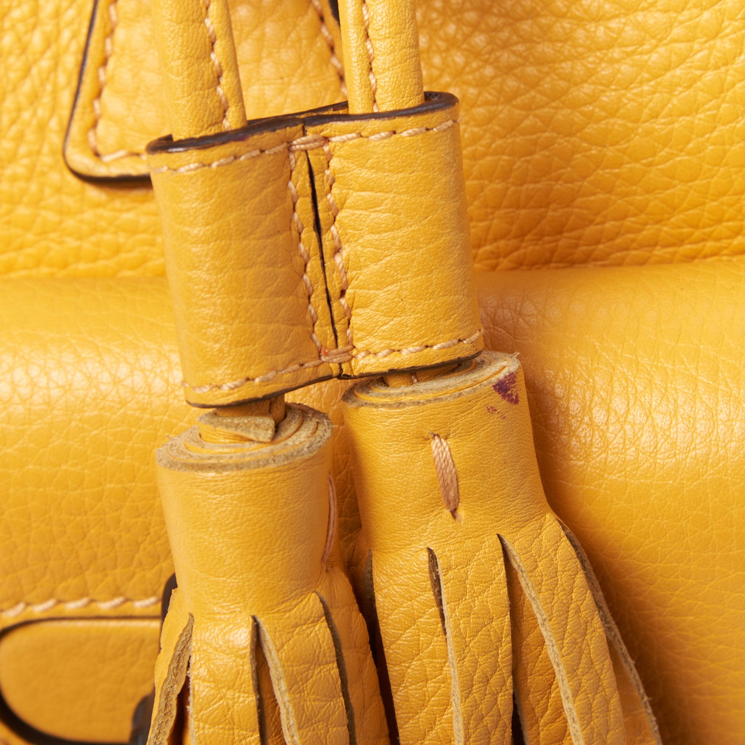 Gucci Calfskin Bamboo Small Backpack Yellow 10 of 10