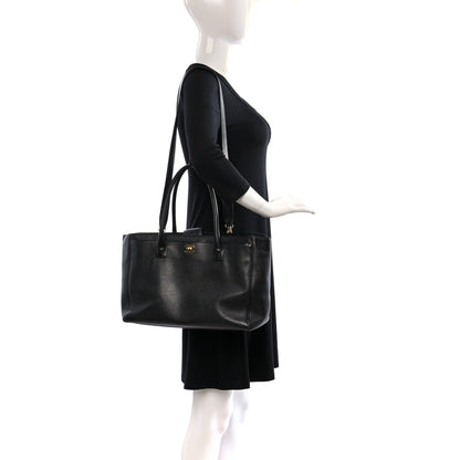 Chanel Calfskin Cerf Executive Shopper Tote Black 2 of 10