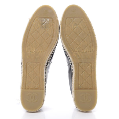 Chanel Lambskin CC Espadrilles 40 Black 5 of 10