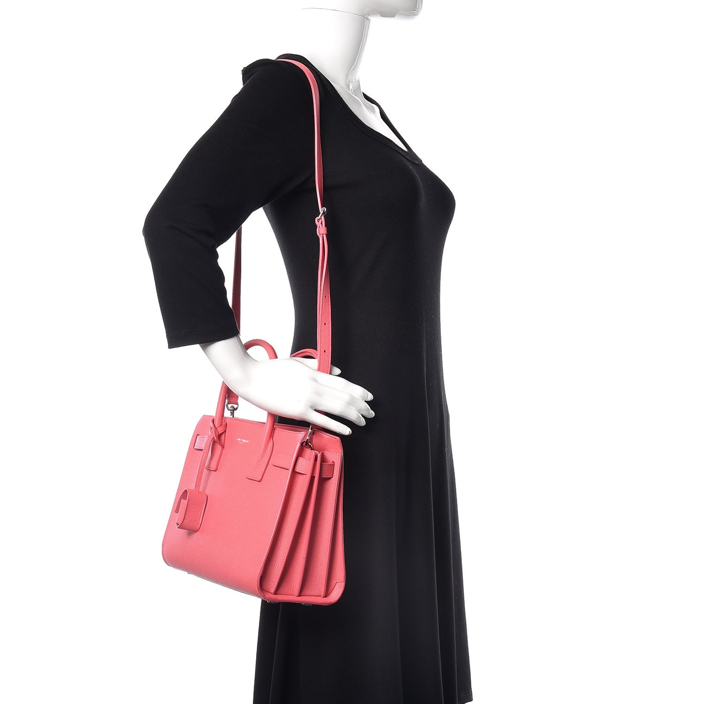 Grained Calfskin Baby Sac De Jour Rose Clair