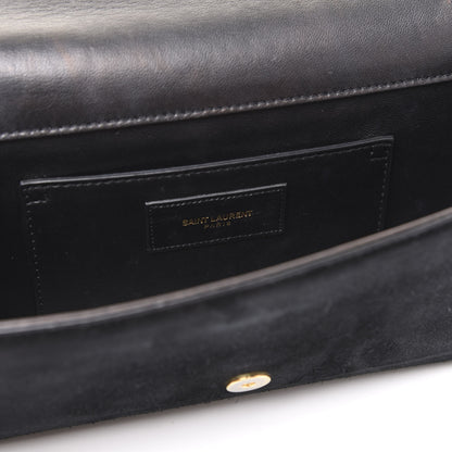 Saint Laurent Suede Classic Monogram Cassandre Tassel Clutch Black 7 of 8