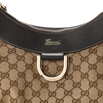 Gucci Monogram Large D Gold Hobo Dark Brown 8 of 10
