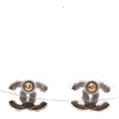 Chanel Crystal CC Earrings Gold 4 of 6