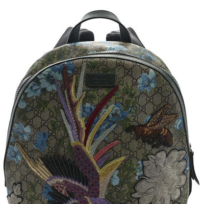 Gucci GG Supreme Monogram Blooms Bird Embroidered Dome Backpack 8 of 10