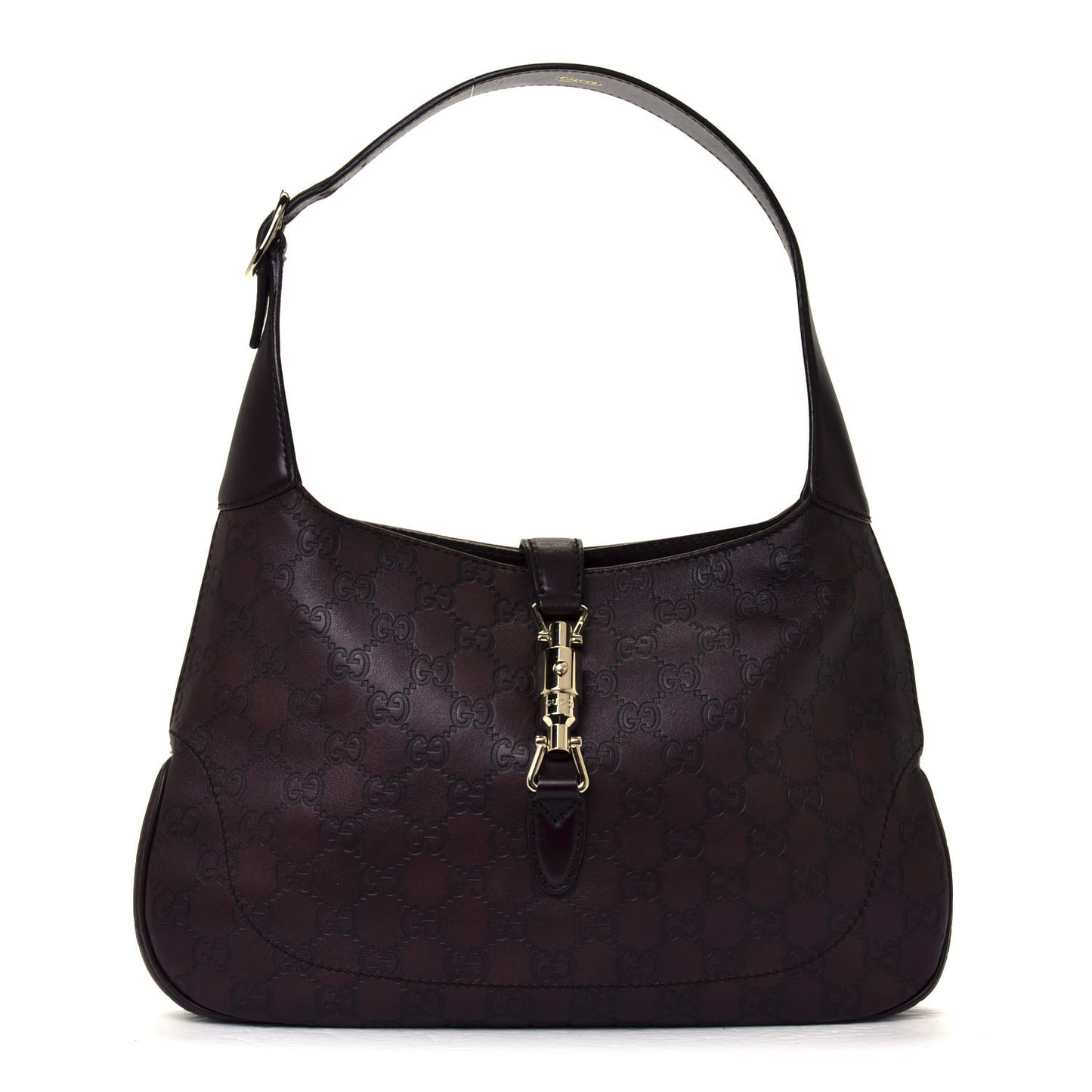 Guccissima Small Jackie O Hobo Chocolate