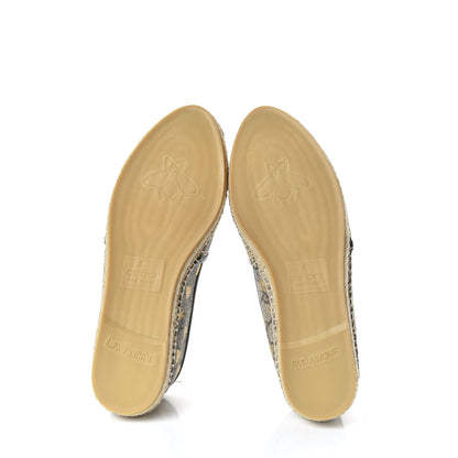 Gucci GG Supreme Monogram Bees Espadrille Flats 38 Beige Ebony Oro Black 6 of 11