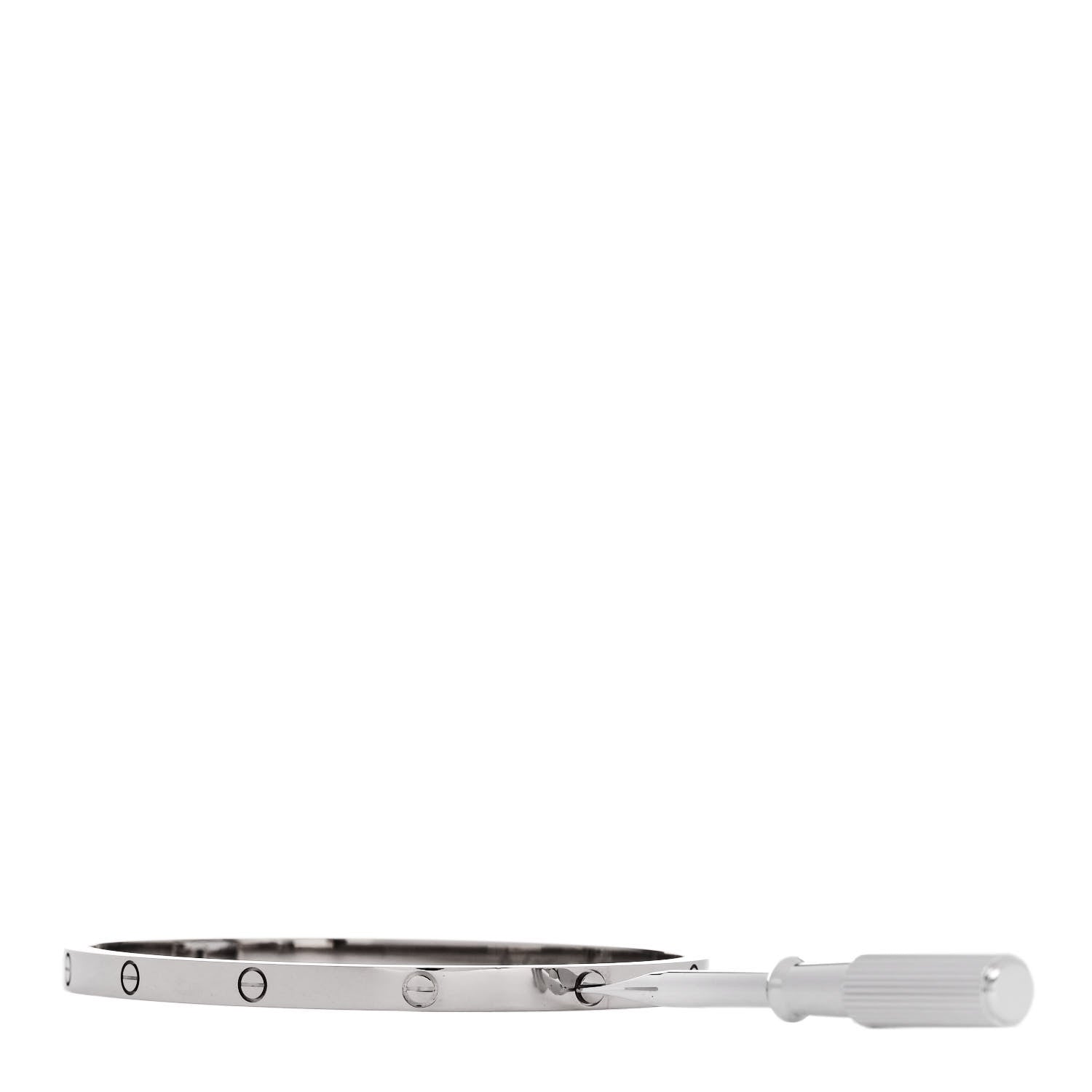 Cartier 18K White Gold Small LOVE Bracelet 17 3 of 9