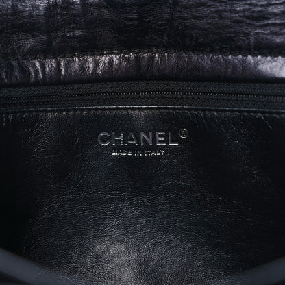 Chanel Metallic Aged Calfskin Quilted Reissue 2.55 Accordion Flap Black 6 of 9