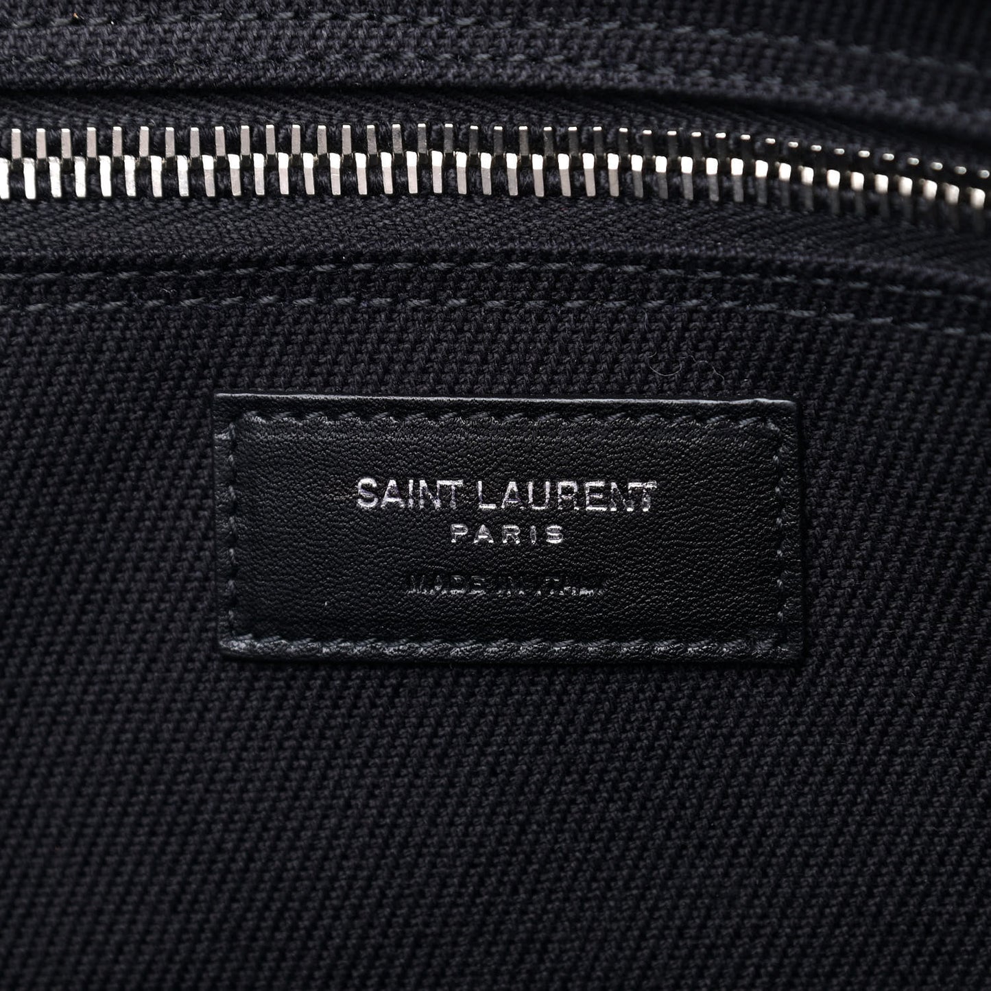 Linen Calfskin Rive Gauche Tote Black