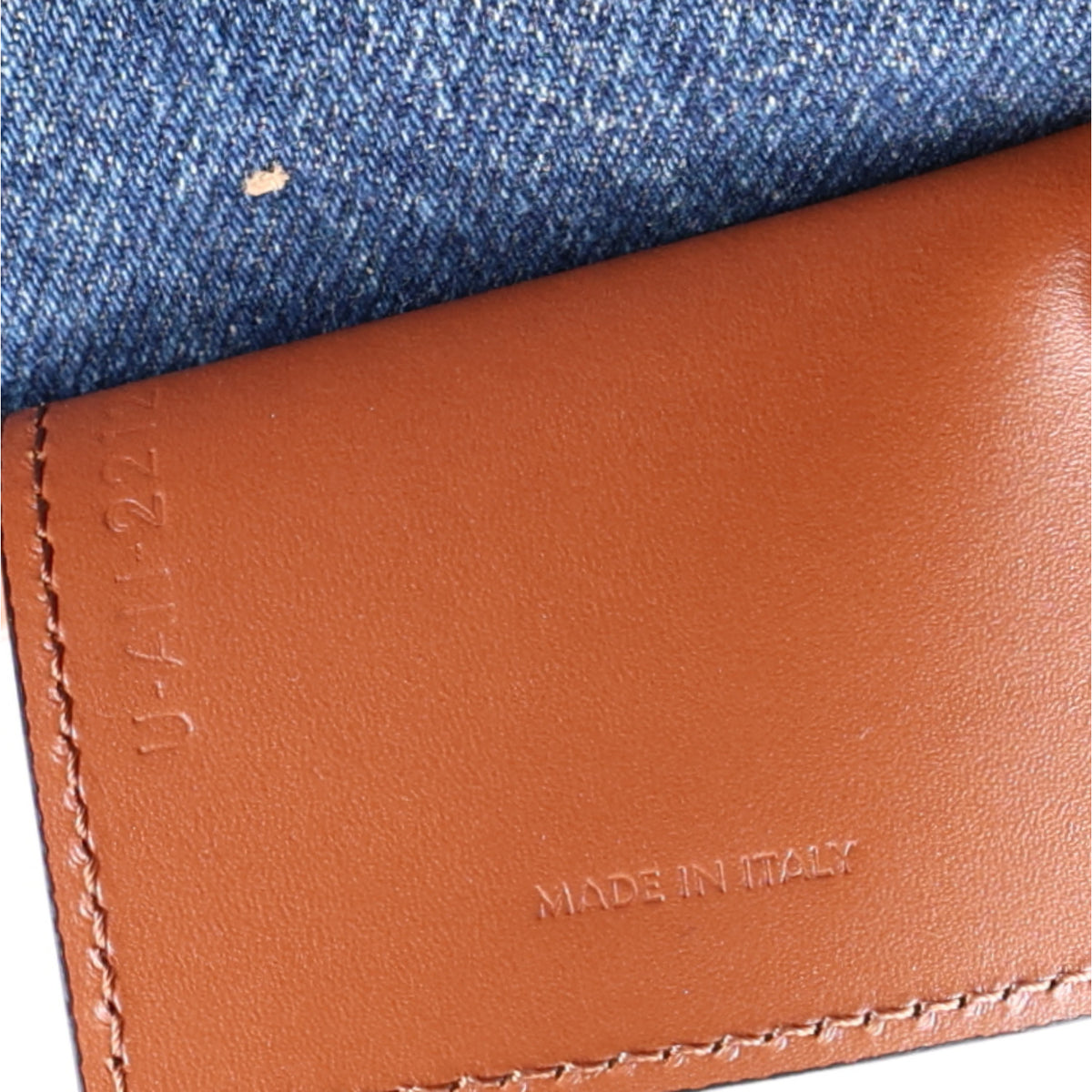 Denim Calfskin Large Couffin Logo Tote Blue
