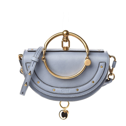 Chloe Calfskin Small Nile Bracelet Minaudiere Bag Washed Blue 1 of 10