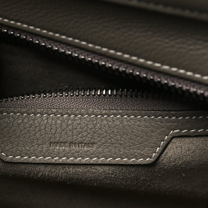 Celine Drummed Calfskin Micro Luggage Souris 7 of 11
