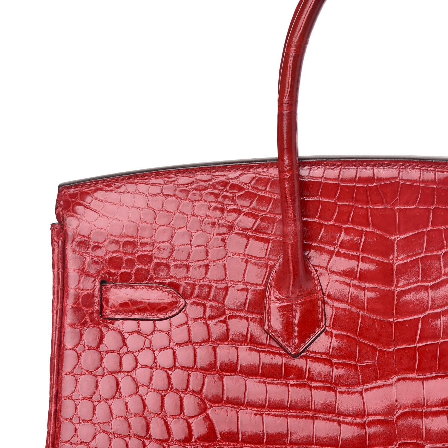 Hermes Shiny Porosus Crocodile Birkin 35 Braise 29 of 31