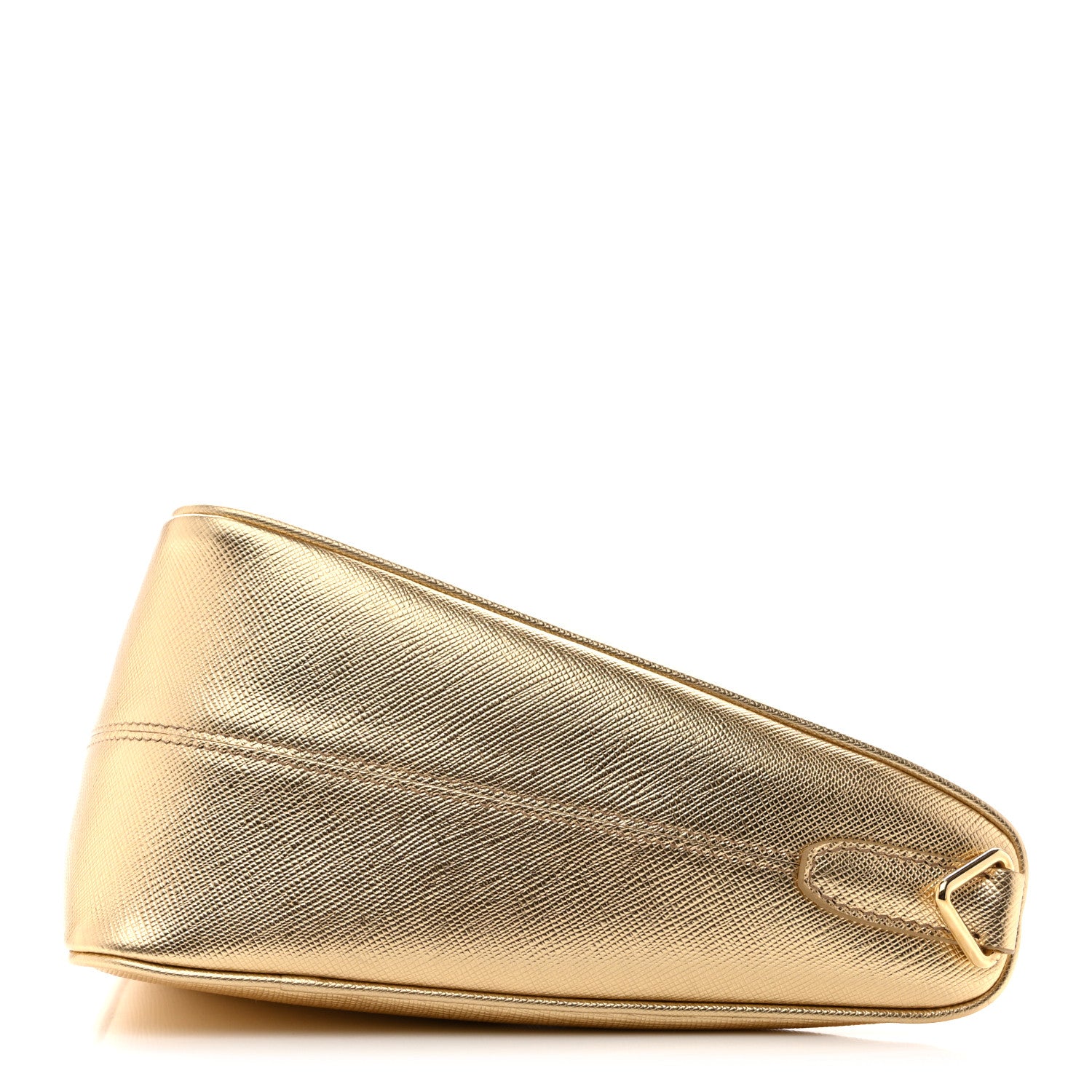 Prada Saffiano Lux Triangle Shoulder Bag Platino 1878872