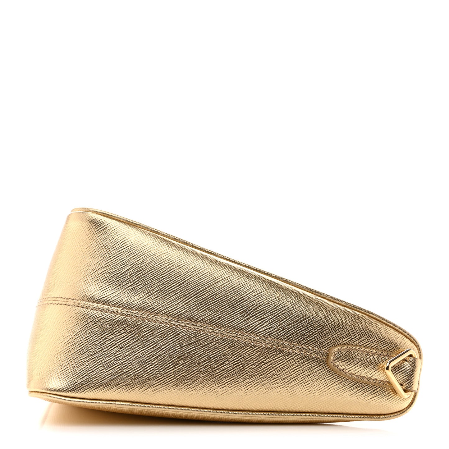 Saffiano Lux Triangle Shoulder Bag Platino