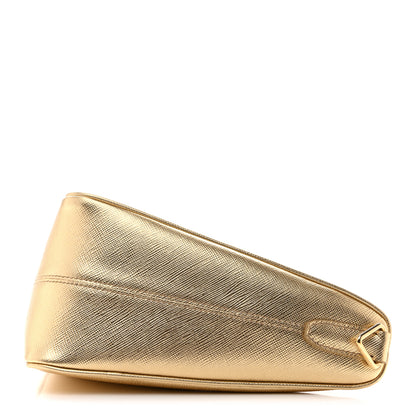Prada Saffiano Lux Triangle Shoulder Bag Platino 10 of 10