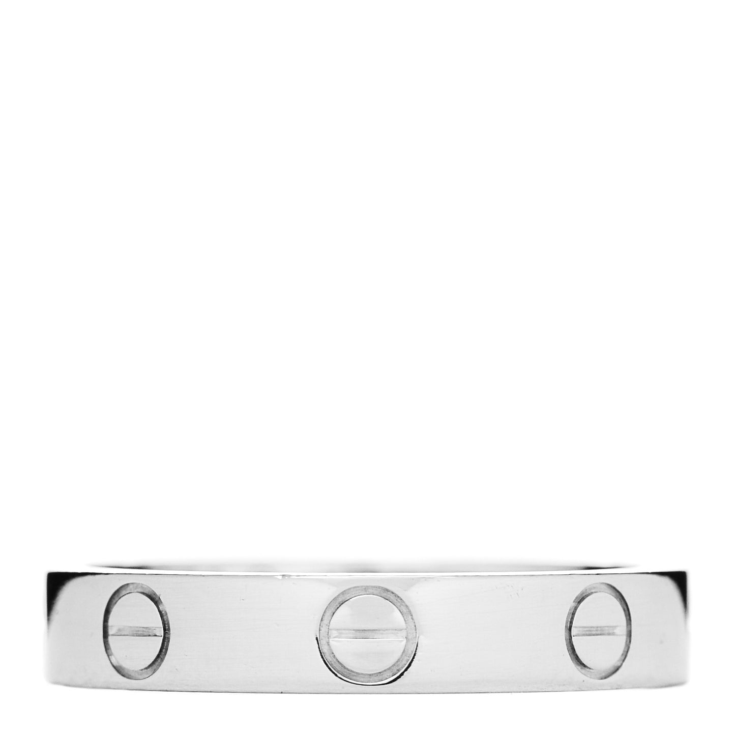 18K White Gold 3.5mm LOVE Wedding Band Ring 54 6.75