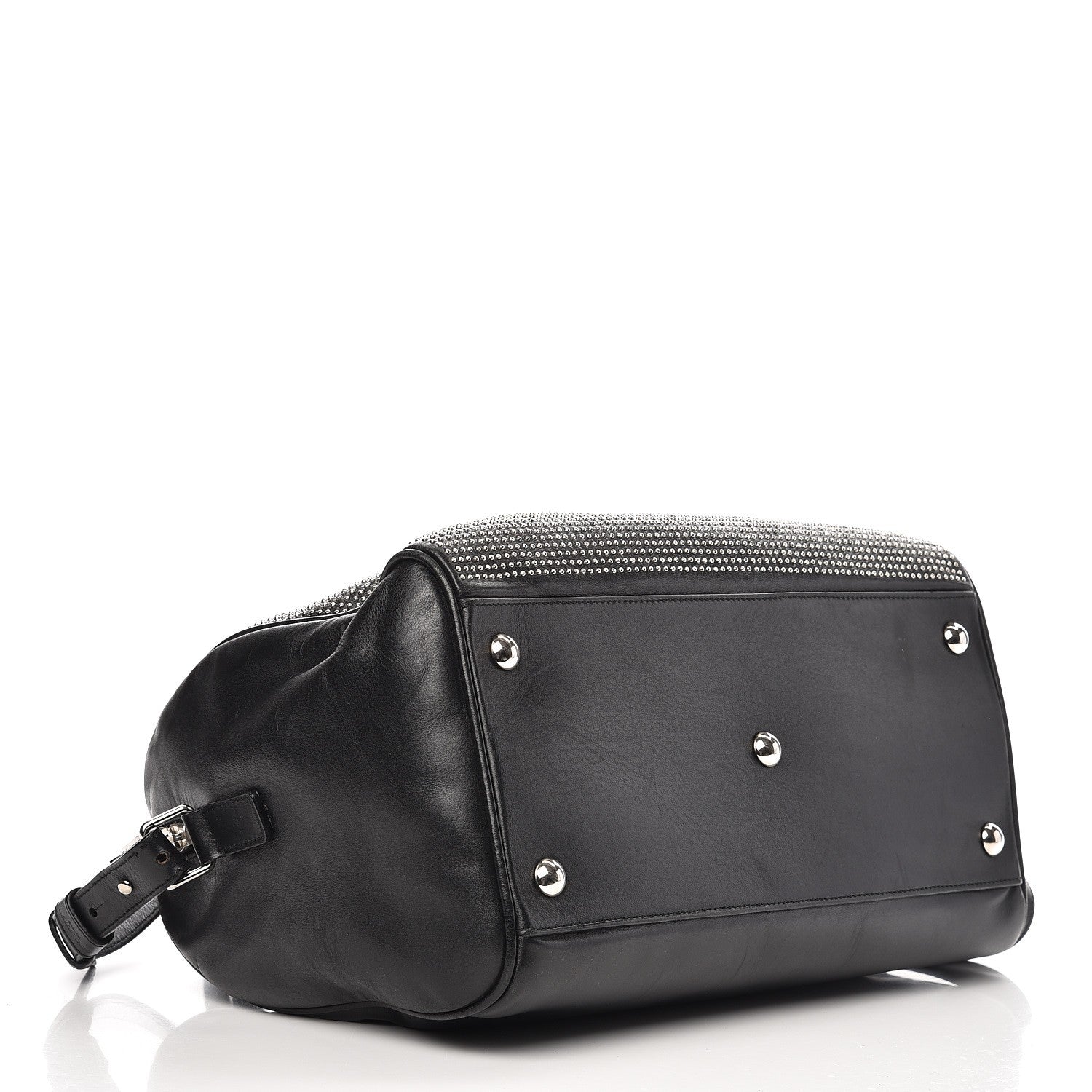 Saint Laurent Calfskin Studded Classic Duffle 6 Black 4 of 9