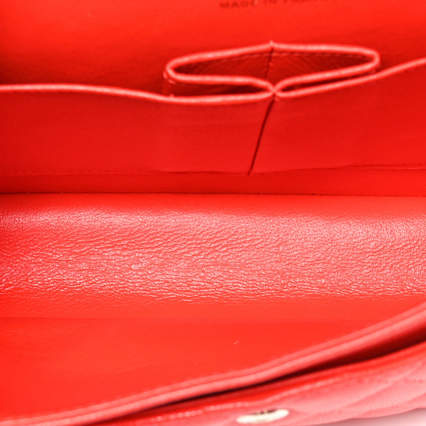 Caviar Quilted Medium Double Flap Red