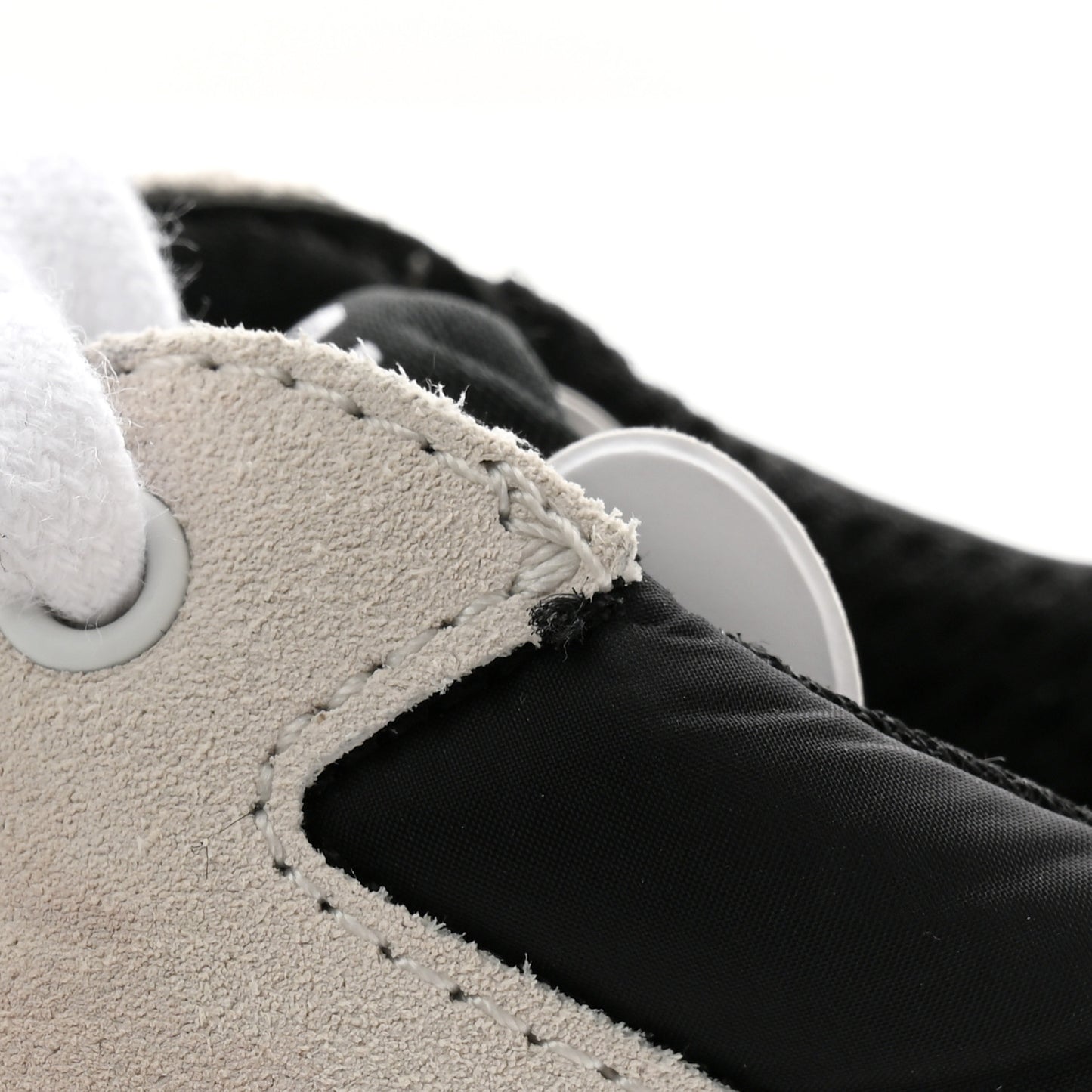 Mesh Suede Calfskin Grained Calfskin Womens CC Sneakers 36 White Black