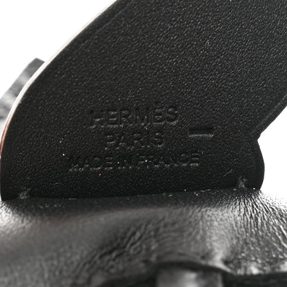 Hermes Milo Lambskin Lizard Touch Grigri Rodeo Pegase Horse Bag Charm PM So Black 3 of 5