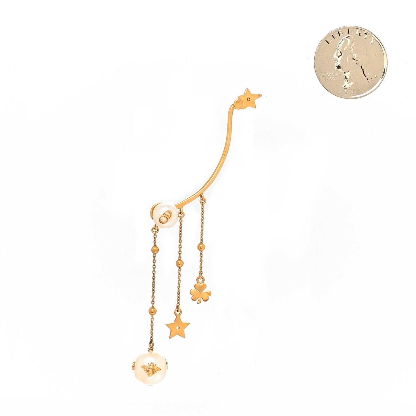 Pearl Shiny-D Earring Gold