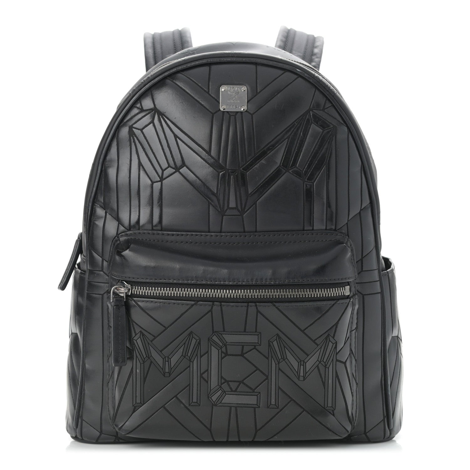 MCM Calfskin Small Bionic Backpack Black 1 of 10