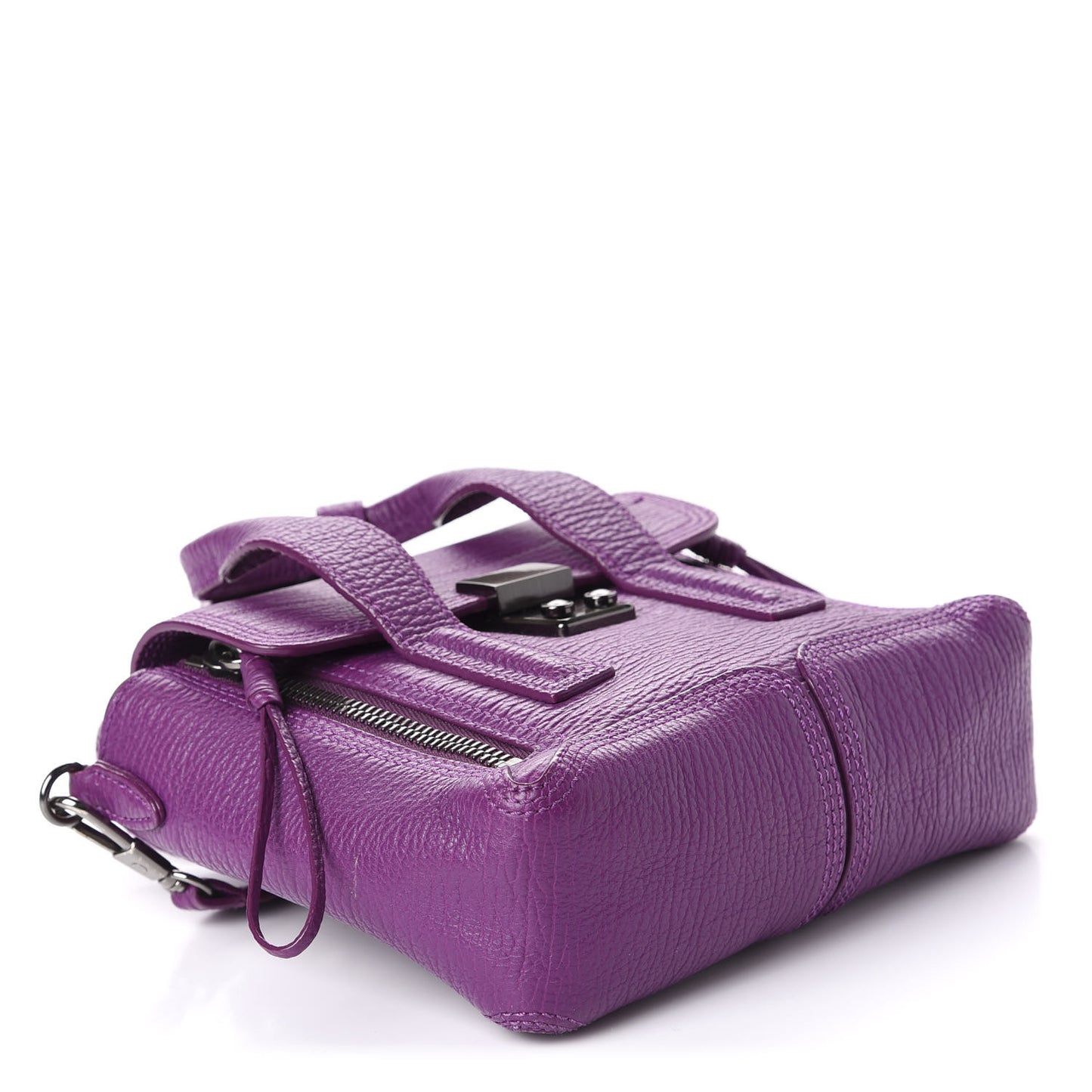 3.1 Textured Calfskin Mini Pashli Satchel Orchid