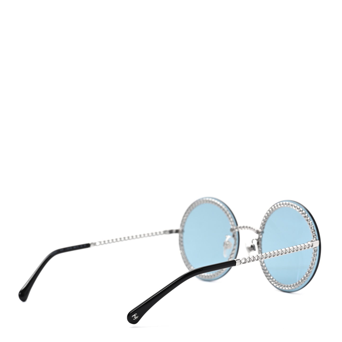 Round Chain Sunglasses 4245 Black