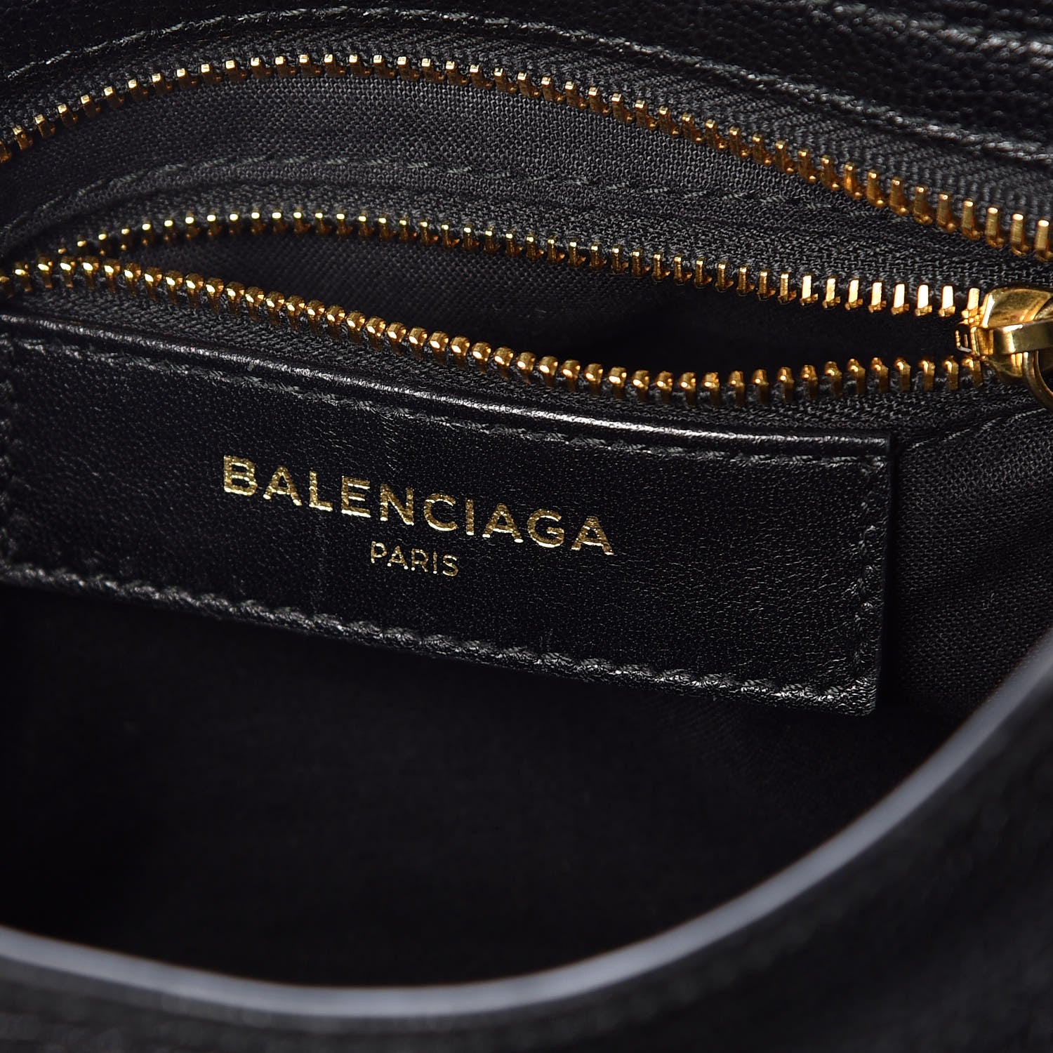 Balenciaga Chevre Gold Metallic Edge Hardware Mini City Black 8 of 10