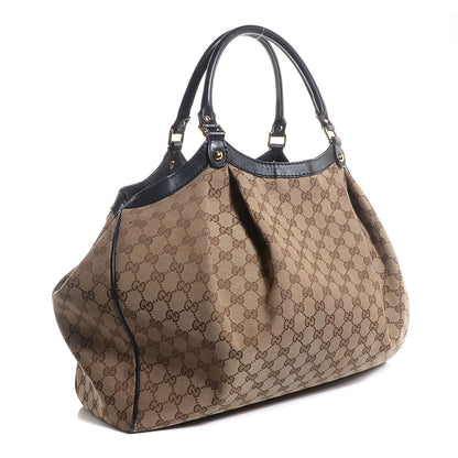 Gucci Monogram Large Sukey Tote Beige Ebony Black 3 of 7