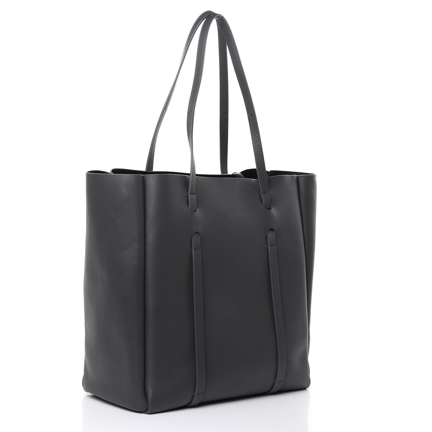 Balenciaga Veau Baltimore Double Sided Small Everyday Tote Gris Fossile Black 4 of 11