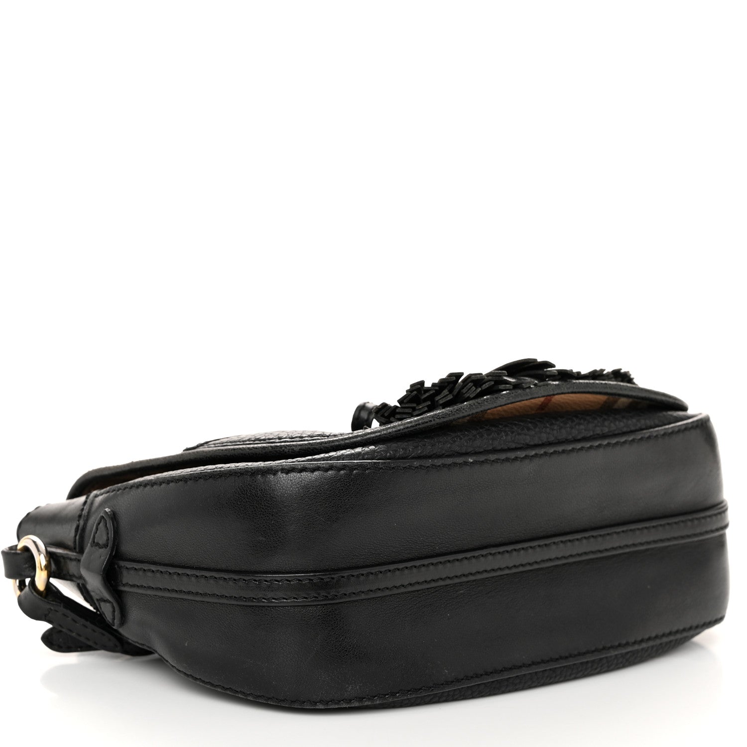 Burberry Haymarket Check Maydown Crossbody Bag Black 4 of 15