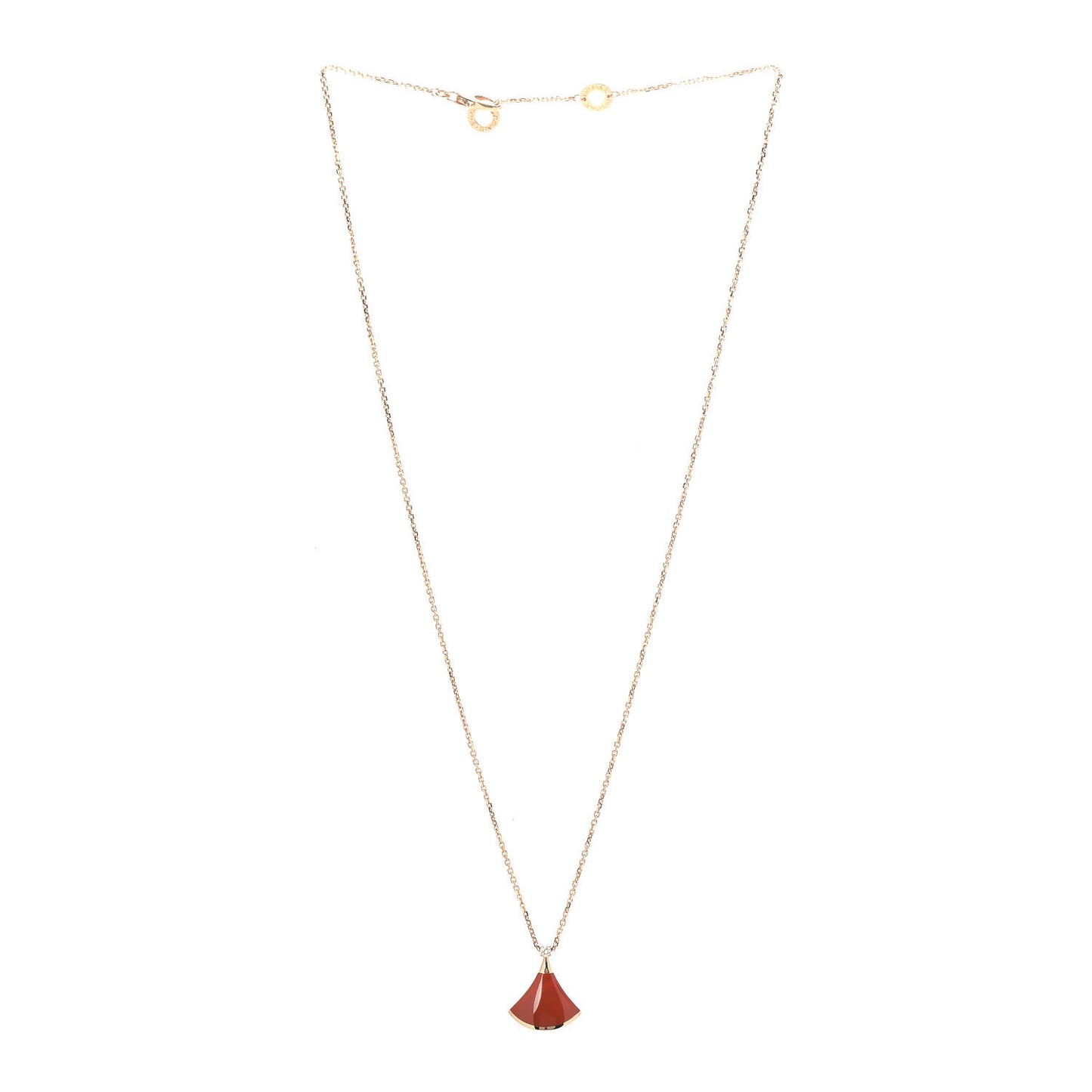 18K Rose Gold Diamond Carnelian Divas' Dream Pendant Necklace