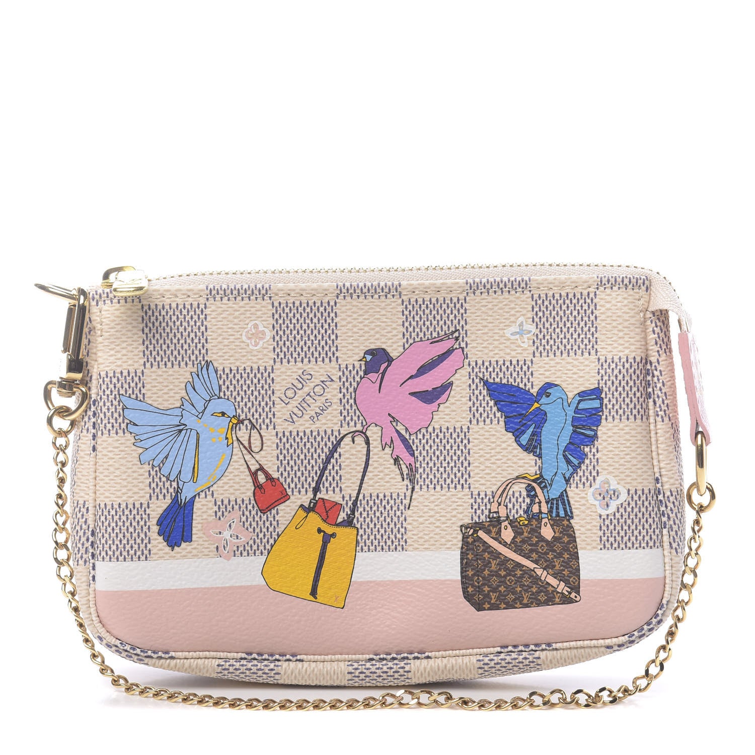 Louis Vuitton Damier Azur 2018 Christmas Animation Mini Pochette Accessories 1 of 8