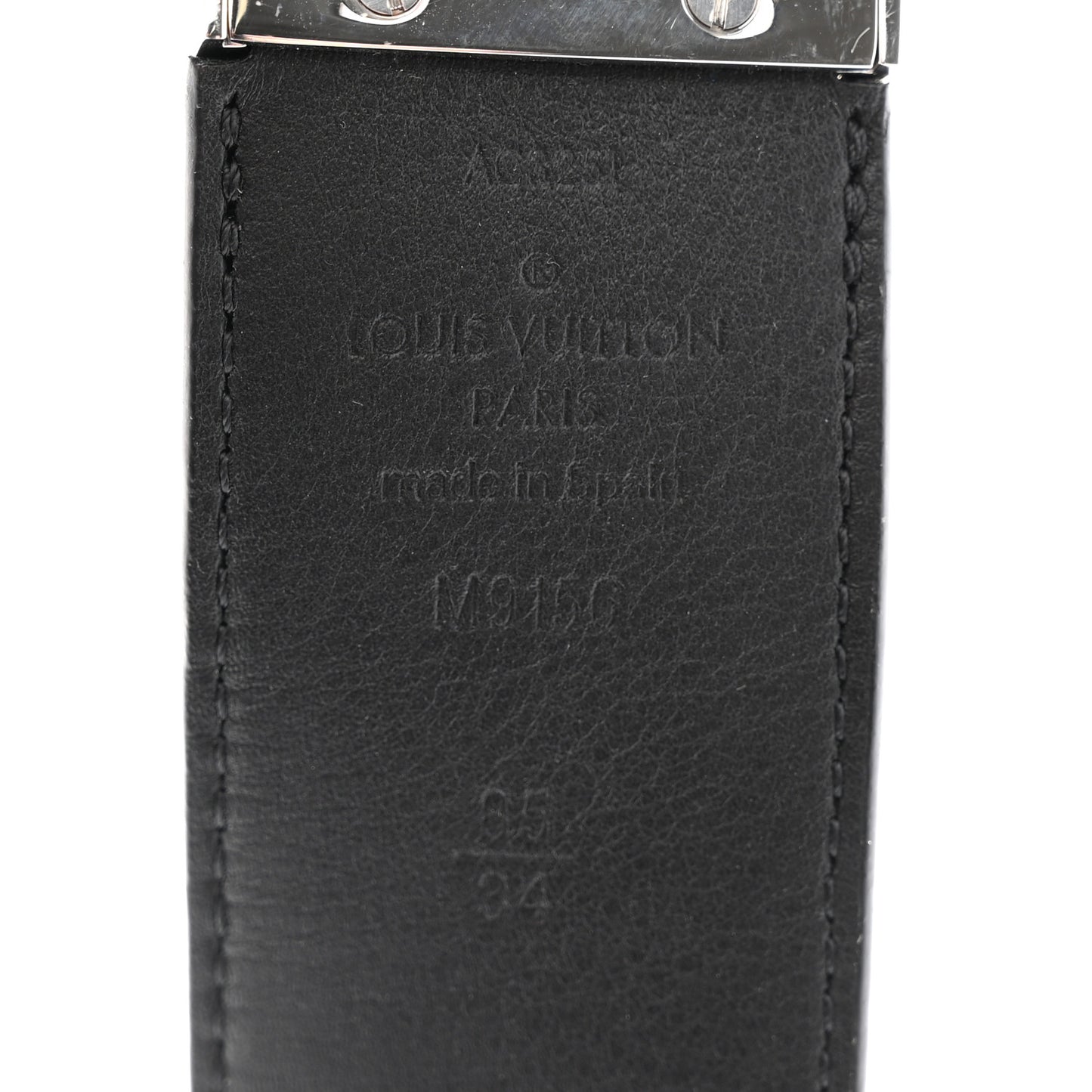 Damier Graphite Calfskin Belt 85 34 Black